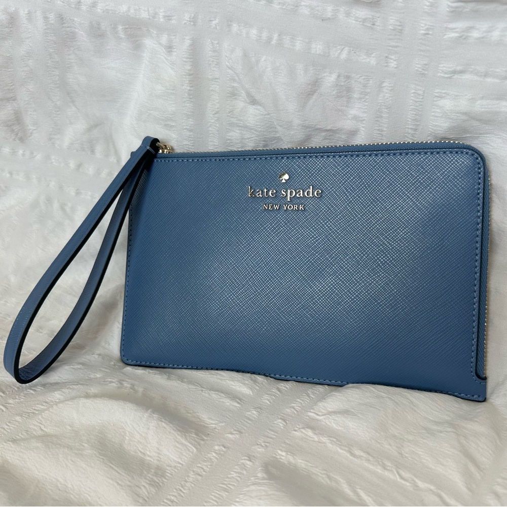Kate Spade Slate Blue Wristlet Clutch